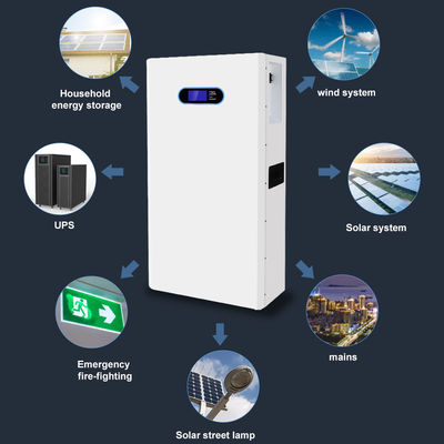 48V 100ah 200ah Lithium wand gemonteerd LiFePo4 batterij 5kw 10kw zonne-energiesysteem