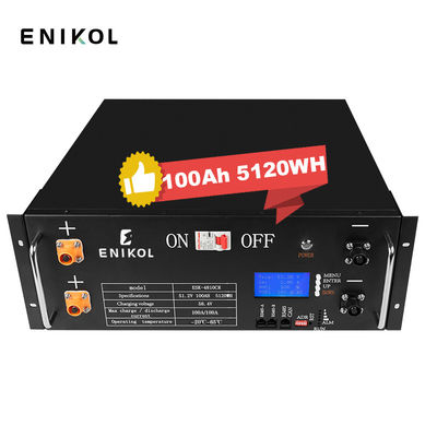 Li-ion stapelbare LiFePo4 batterij 24V 200ah oplaadbare zonnebatterij 100ah 48V