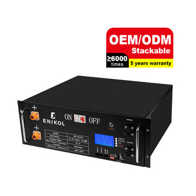 Huishoudelijke stapelbare LiFePo4 batterij 24V 200ah 5000wh Rack gemonteerde lithiumbatterij