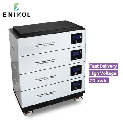 48v 51.2v 100ah zonne-energie Lifepo4 batterij 10kwh 15kwh stapelbare batterij systeem