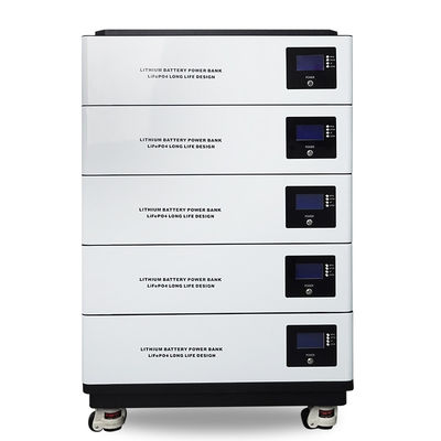 Huishoudelijke stapelbare LiFePo4 batterij 100ah 200ah 400ah 48v energieopslagbatterij 5kw