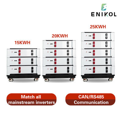 48V zonne-energiesysteem 51.2v Lifepo4 100ah 200ah Lithiumbatterij Stapelbaar voor huishoudens