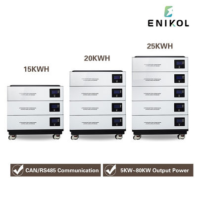 48V zonnebatterij back-up power systemen 5KW 51.2V LiFePO4 batterijpakket met stalen schelp