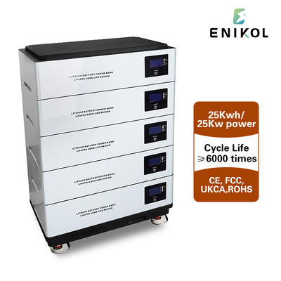 Stapelbare 51.2v 100ah LiFePo4 batterij 48v 5kw Rack Modulair Voor zonnestelsel