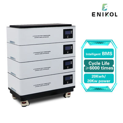 Stapelbare 48v 100ah Lifepo4 batterij 20kwh Zonne-energie 51.2v lithium-ion batterijen