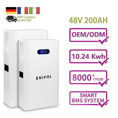 Power Wall 200AH 48V Lithium zonnebatterij Lifepo4 voor off-grid zonne-systemen