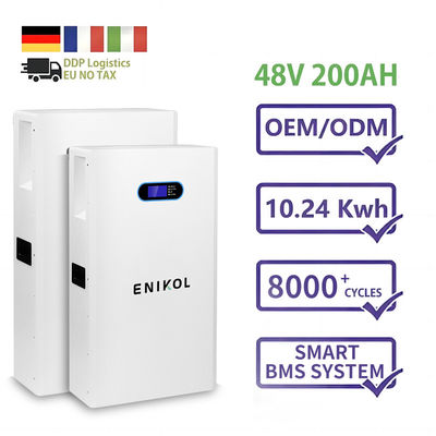 10KWH Capaciteit 48V zonnebatterij Max 16 sets Parallel Lithiumbatterij RS485/CAN Communicatie