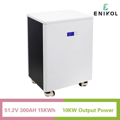 Lange levensduur 48V zonnebatterij 48v 300ah Lifepo4 15kwh batterij met wiel