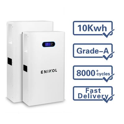 Lithiumbatterij 48V muur gemonteerd 200AH 10240WH LiFePo4 batterij met ingebouwde BMS
