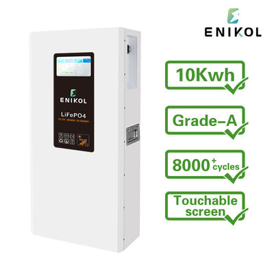 51.2V LiFePo4-batterij op de muur met aanraakscherm 48V 200AH 300AH Lithiumbatterij