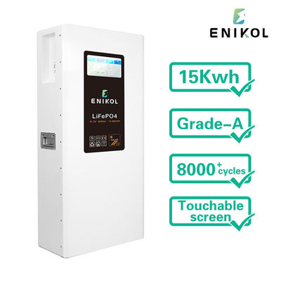 Hoog opslagcapaciteit 48V LiFePO4 zonnebatterij aanraakbare scherm CE MSDS gecertificeerd