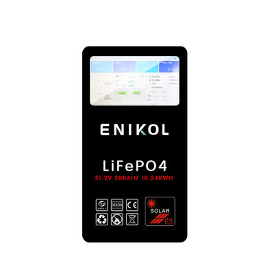 51.2V Lithium Iron Phosphate Battery 48V 200AH Zonnebatterij met LCD/Touchable Screen