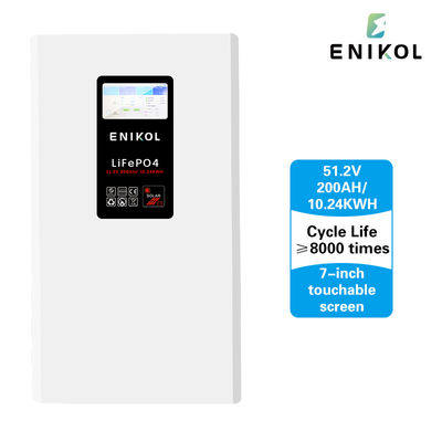 Aanraakscherm 48V Home Energy Storage Battery 51.2V 200AH Lithium Iron Phosphate Battery 10240WH