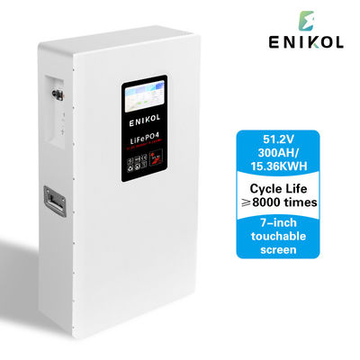 300AH huishoudelijke energieopslagbatterij met 51,2 V nominale spanning en ingebouwde BMS