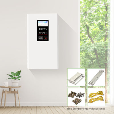 48V 10kWh LiFePO4 zonnebatterij Zwart Acrylplaat 7-inch touchscreen