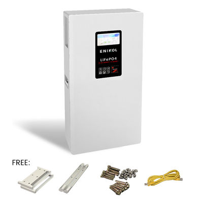 51.2V 300Ah LiFePO4 batterij 48V Lithiumbatterij 15kwh Wand gemonteerd met 7-inch touchscreen