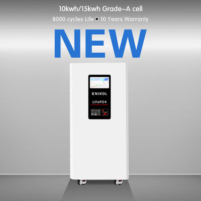 Lange cyclus 51.2v 300ah Home Energy Storage Battery 15kwh Met touchscreen en wielen