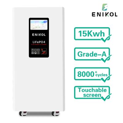 15KW muur gemonteerd vloer staand huis energieopslag batterijbank 300AH 51.2V met wielen